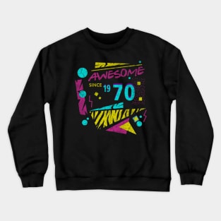 Awesome Since 1970-70’s Birthday Celebration, 41st Birthday Crewneck Sweatshirt